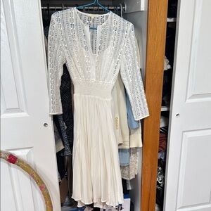 Maje Elegant White Lace Dress